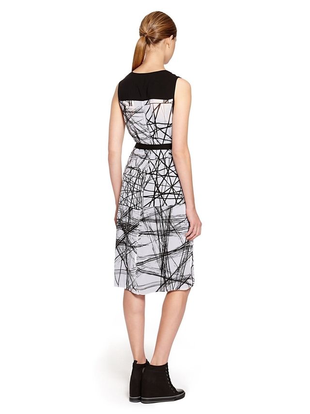 Image 2 of a product DKNYPURE DRAPE NECK DRESS